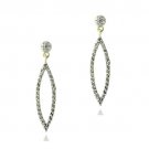 18K Gold Plated 1-2ct Diamond Open Marquise Dangle Earrings EGBR12886