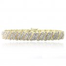 18K Gold Plated 1ct Diamond Tennis Bracelet BGBR13181