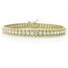 18K Gold Plated 6ct CZ Studded Tennis Bracelet BGBR12839