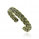 18K Gold Plated Braided Bangle Bracelet BAGBR12758