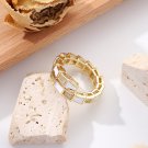 18K Gold Plated Cubic Zirconia Open Band for Women black
