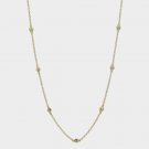 18K Gold Plated CZ Station Chain Necklace NGBR13149