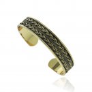 18K Gold Plated Vintage Braided Rope Bangle Bracelet BAGBR12761