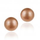 18K Rose Gold over Sterling Silver 10mm Ball Stud Earrings ERG11791