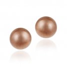 18K Rose Gold over Sterling Silver 4mm Ball Stud Earrings ERG11787