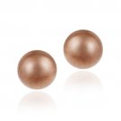 18K Rose Gold over Sterling Silver 6mm Ball Stud Earrings ERG11788