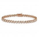 18K Rose Gold over Sterling Silver CZ Tennis Bracelet BRG11782