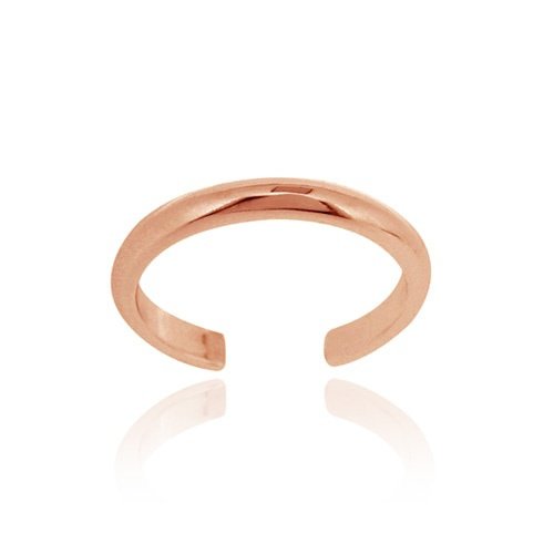 18K Rose Gold over Sterling Silver Polished Toe Ring TRT4099