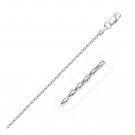 18k White Gold Round Wheat Chain 1