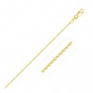 18k Yellow Gold Round Cable Link Chain 1