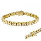 18kt Gold over Sterling Silver CZ Tennis Bracelet 1009