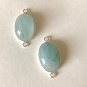 2 Pcs Aquamarine Connectors; Gemstone Connectors;Jewelry Making DIY 25x12mm-25x13mm Default Title