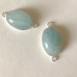 2 Pcs Aquamarine Connectors; Gemstone Connectors;Jewelry Making DIY 25x12mm-25x13mm Default Title