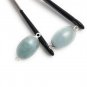 2 Pcs Aquamarine Connectors; Gemstone Connectors;Jewelry Making DIY 25x12mm-25x13mm Default Title