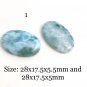 2 Pcs Larimar Cabochon; Loose GemWire Wrapping Jewelry Supplies for Jewelry Making Bulk Cabochons