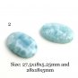 2 Pcs Larimar Cabochon; Loose GemWire Wrapping Jewelry Supplies for Jewelry Making Bulk Cabochons
