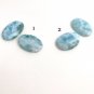 2 Pcs Larimar Cabochon; Loose GemWire Wrapping Jewelry Supplies for Jewelry Making Bulk Cabochons