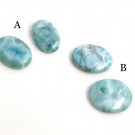 2 Pcs Larimar Cabochon; Loose Gemstone; Blue LarimGemstone Cabochons Jewelry Supplies DIY Jewelry