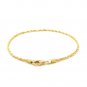 2.0mm 10k Yellow Gold Solid Diamond Cut Rope Bracelet