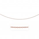 2.5mm 14k Rose Gold Pendant Chain with Textured Links