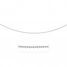 2.5mm 14k White Gold Pendant Chain with Textured Links