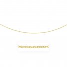 2.5mm 14k Yellow Gold Pendant Chain with Textured Links