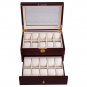 20Slots Double Watch Display Cherry Wood Matt LA01