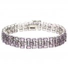 21.8ct Amethyst Three-Row Tennis Bracelet BBR13128A