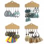 3 Pairs Boho Drop Dangle Earrings Vintage Earrings Set for Women Color1