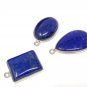 3 Pcs Lapis Lazuli Charms; Gemstone ChJewelry Findings Wholesale Charms Blue Charms Default Title