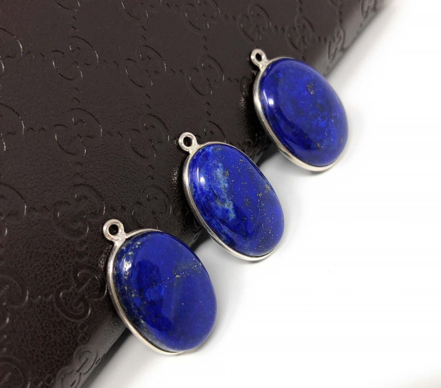 3 Pcs Lapis Lazuli Charms; Gemstone Charms; DIY Jewelry Making; Wholesale Charms Default Title