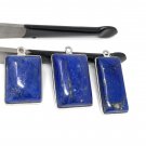 3 Pcs Lapis Lazuli Gemstone Charms; DIY Jewelry Making Wholesale Charms Default Title