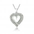 3-5ct Diamond Heart Pendant Necklace PBR13642