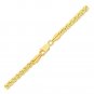 3.3mm 14k Yellow Gold Light Weight Wheat Bracelet