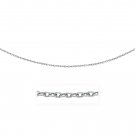 3.5mm 14k White Gold Pendant Chain with Textured Links