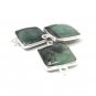 3Pcs Emerald Connectors; Gemstone Connectors; SJewelry findings DIY Jewelry 20X14mm Default Title