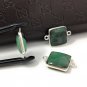 3Pcs Emerald Connectors; Gemstone Connectors; SJewelry findings DIY Jewelry 20X14mm Default Title