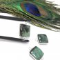3Pcs Emerald Connectors; Gemstone Connectors; SJewelry findings DIY Jewelry 20X14mm Default Title