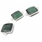 3Pcs Emerald Connectors; Gemstone Connectors; SJewelry findings DIY Jewelry 20X14mm Default Title