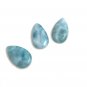 3Pcs Larimar Cabochon; GemNatural Gemstone Cabochons Wire Wrapping Jewelry Supplies Default Title