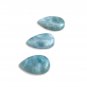 3Pcs Larimar Cabochon; GemNatural Gemstone Cabochons Wire Wrapping Jewelry Supplies Default Title