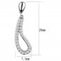 3W1044 - Rhodium Brass Earrings with AAA Grade CZ in Clear Default Title