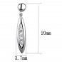 3W1046 - Rhodium Brass Earrings with AAA Grade CZ in Clear Default Title