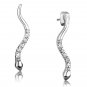 3W1051 - Rhodium Brass Earrings with AAA Grade CZ in Clear Default Title