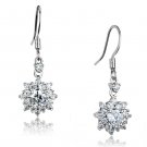 3W1054 - Rhodium Brass Earrings with AAA Grade CZ in Clear Default Title