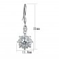 3W1054 - Rhodium Brass Earrings with AAA Grade CZ in Clear Default Title
