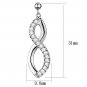 3W1055 - Rhodium Brass Earrings with AAA Grade CZ in Clear Default Title