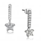 3W1056 - Rhodium Brass Earrings with AAA Grade CZ in Clear Default Title