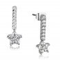 3W1056 - Rhodium Brass Earrings with AAA Grade CZ in Clear Default Title