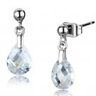 3W1057 - Rhodium Brass Earrings with AAA Grade CZ in Clear Default Title